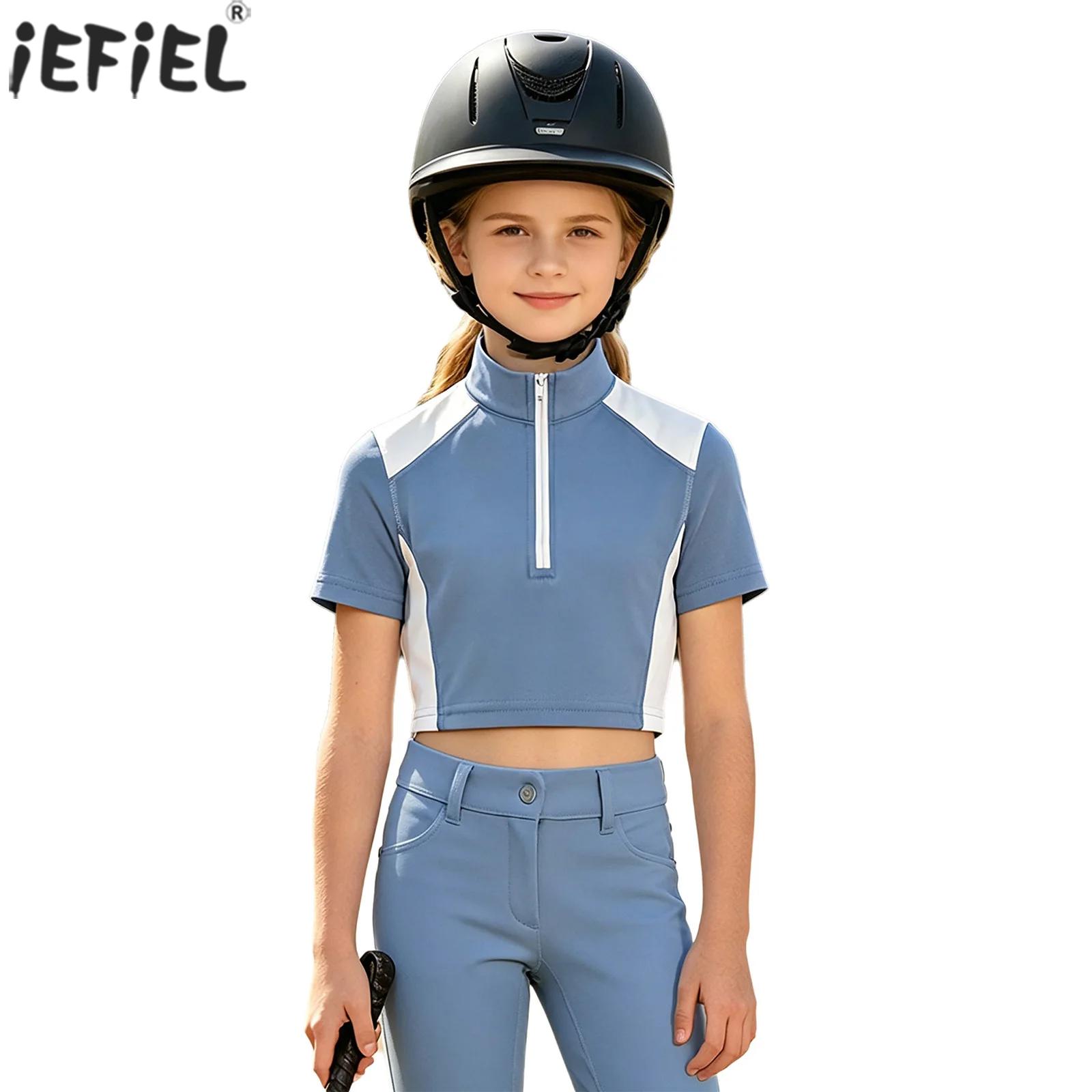 Summer Equestrian Clothing - Kaos Olahraga Berkuda Anak Perempuan, Pakaian