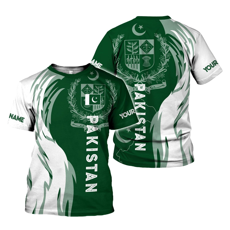 Summer Clothing Pakistan - Kaus pria Gambar Bendera Pakistan 3D