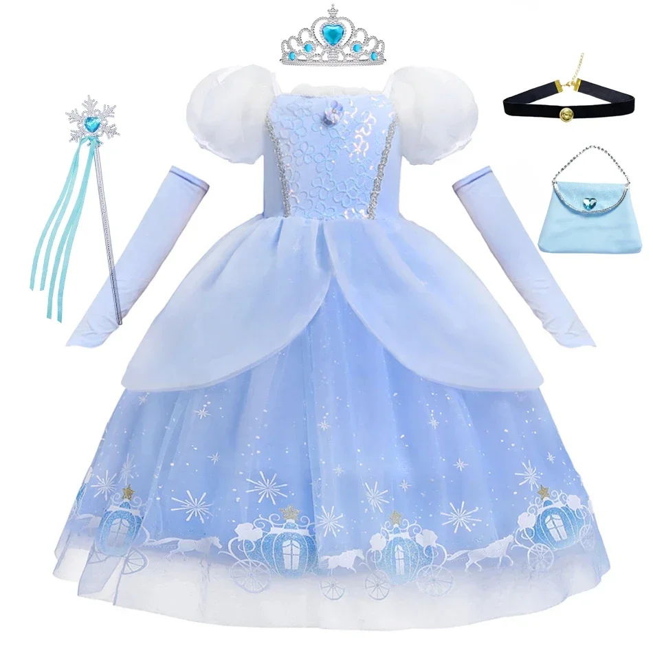 Summer Kids Clothing - Gaun Cosplay putri Cinderella untuk anak
