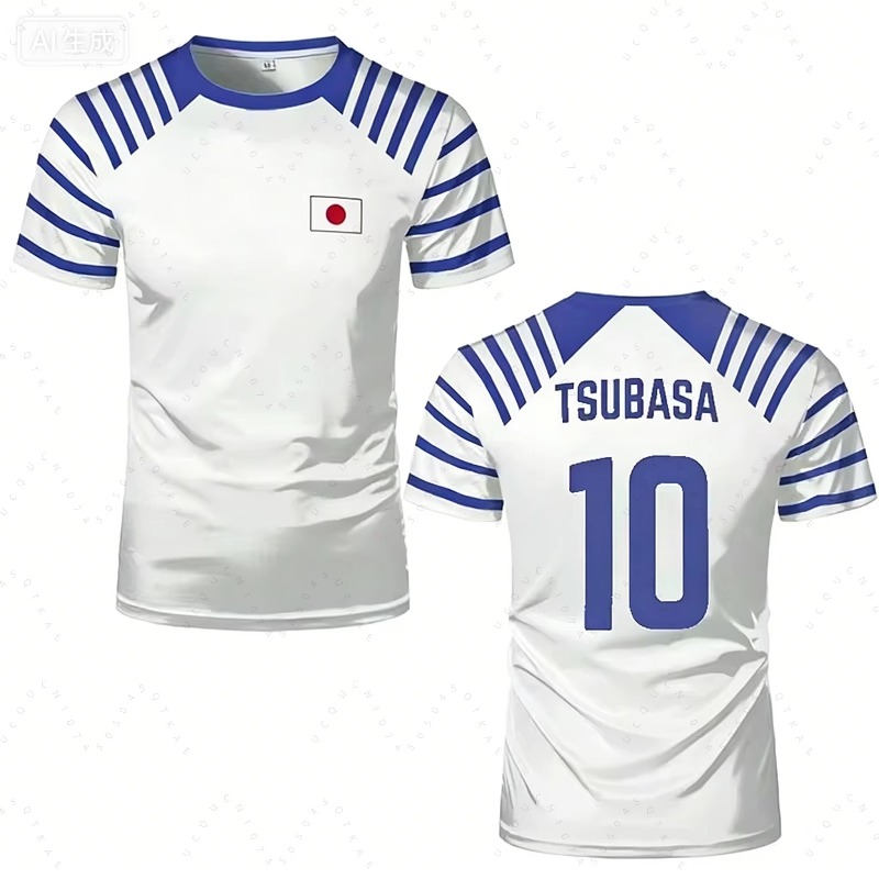 Summer 2026 Kids Clothing - Kaus Pria Wanita Anime Captain Tsubasa