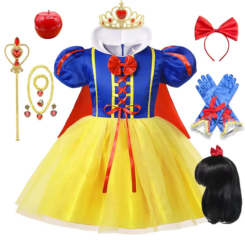 Summer Kids Clothing - Gaun Putri Salju Putih Kostum Anak