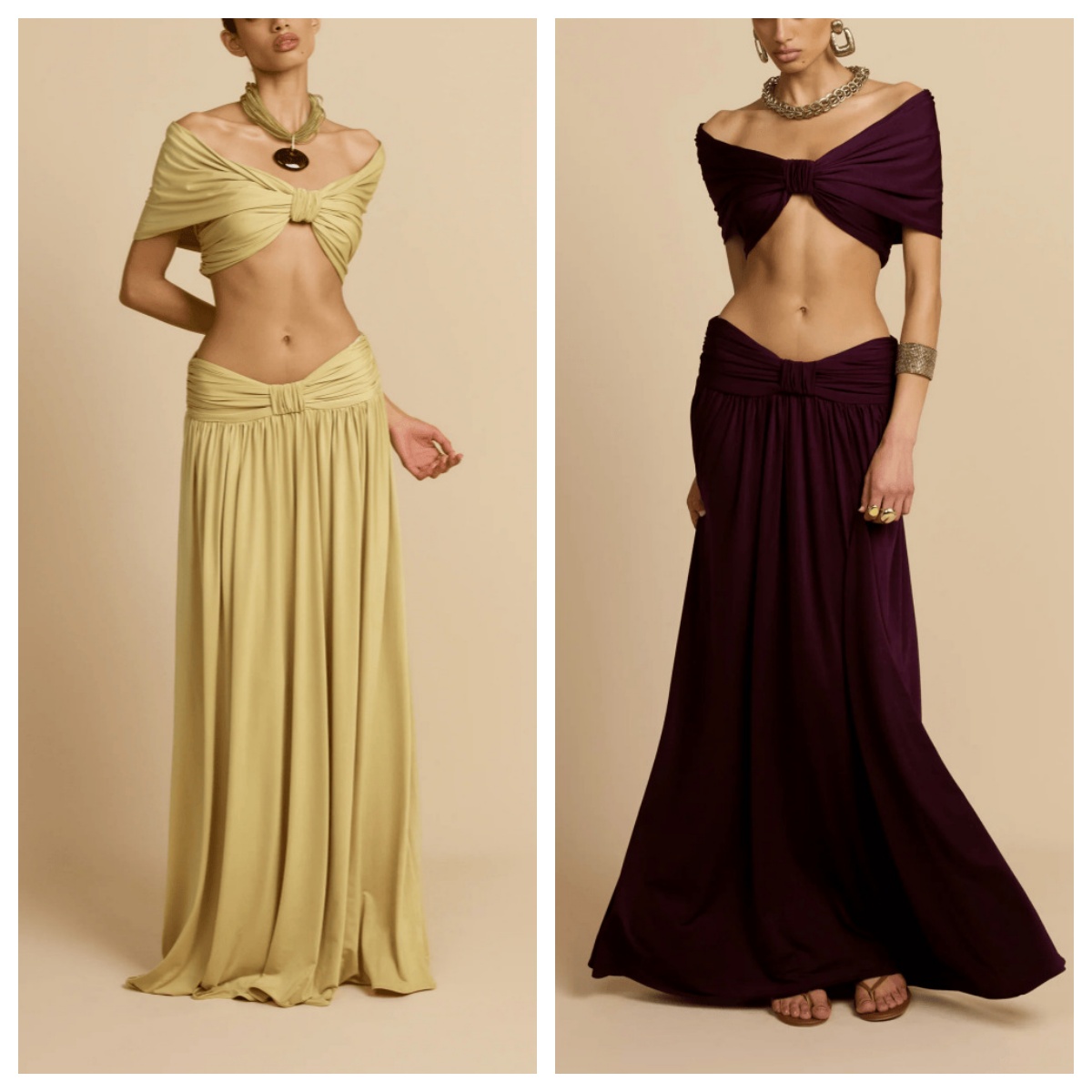 Summer Vacation Clothing Women - Set atasan crop tanpa lengan berlubang