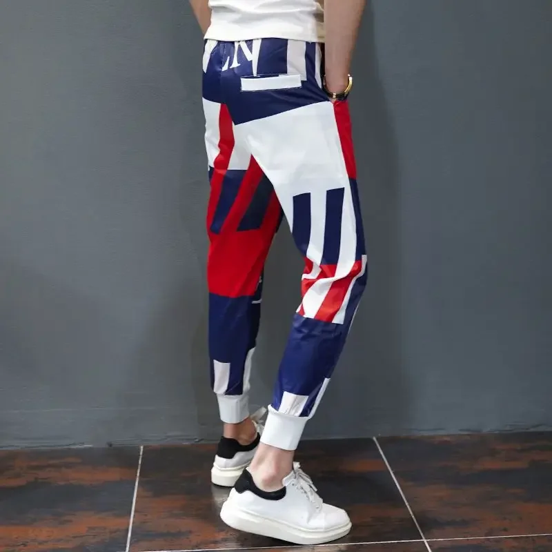 Summer Clothing Men 2025 - Celana Kasual Pria Slim Fit Poliester