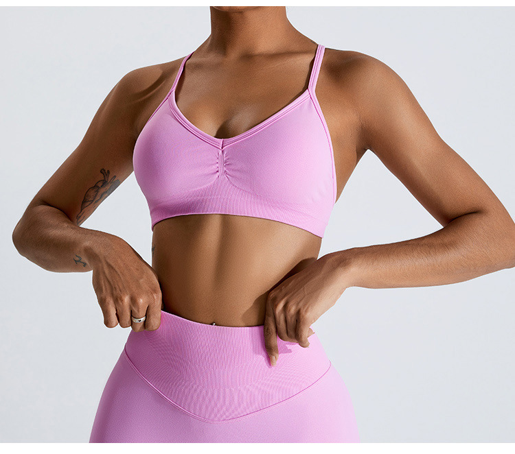 Summer Yoga Clothing - Bra Olahraga Seksi Model Scrunch untuk