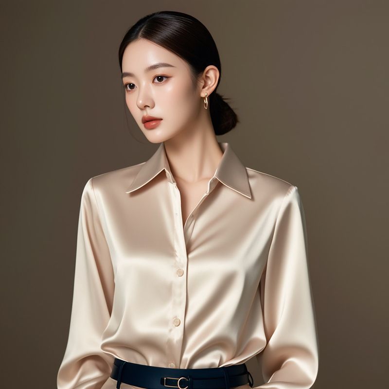 Summer Clothing Men 2025 - Kemeja Satin Wanita Musim Panas 2025