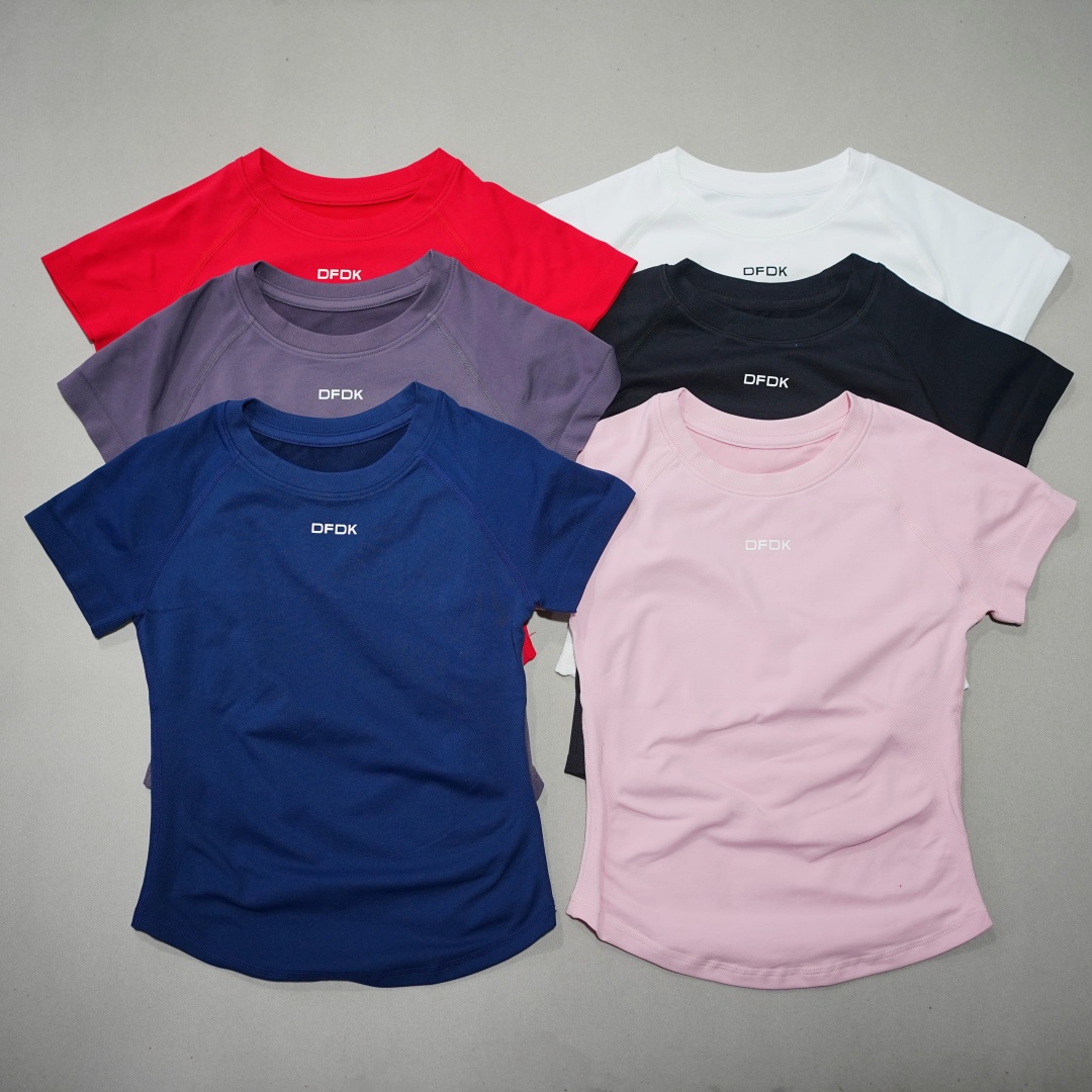 Summer Yoga Clothing - DFDK Kaos Wanita Lengan Pendek Elastis,