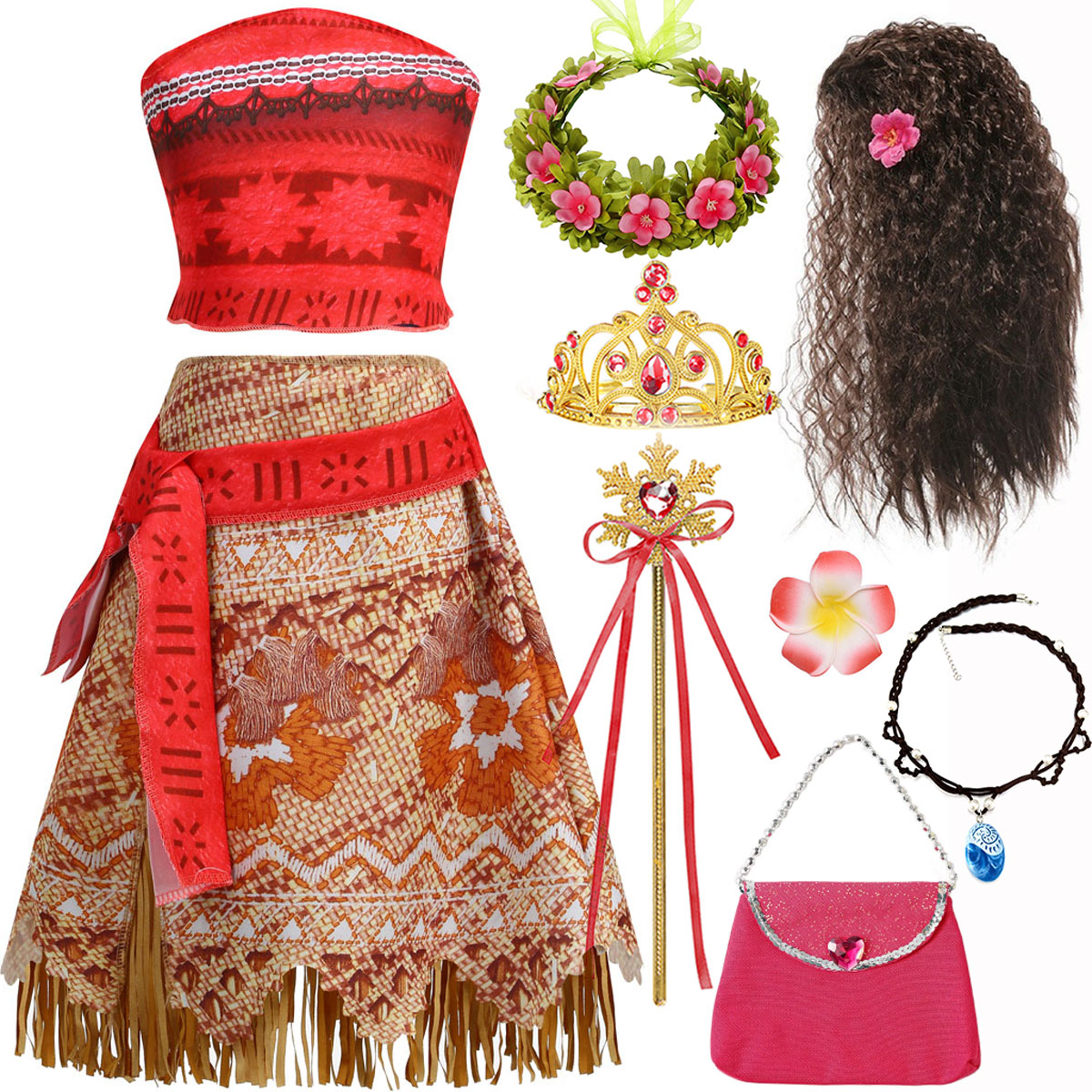 Summer Kids Clothing - Gaun Gaya Klasik Moana untuk Anak