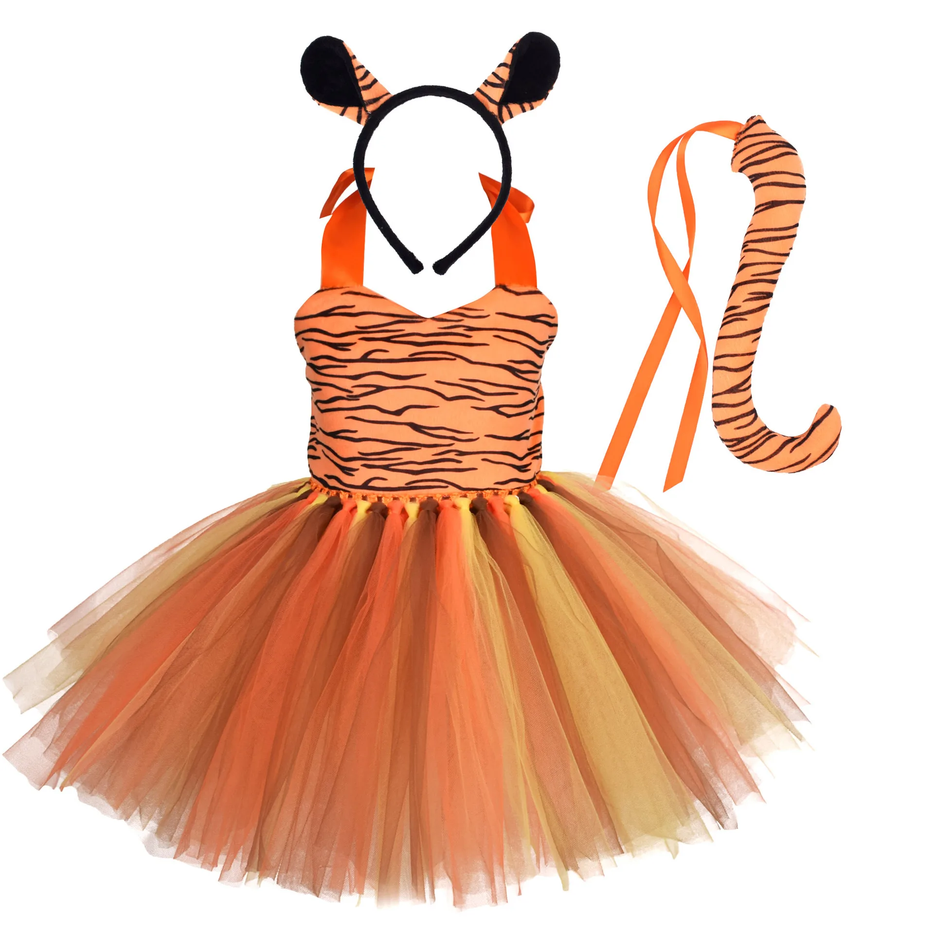 Summer Clothing For Kids Girls - Kostum Harimau untuk Bayi Anak-anak Pesta