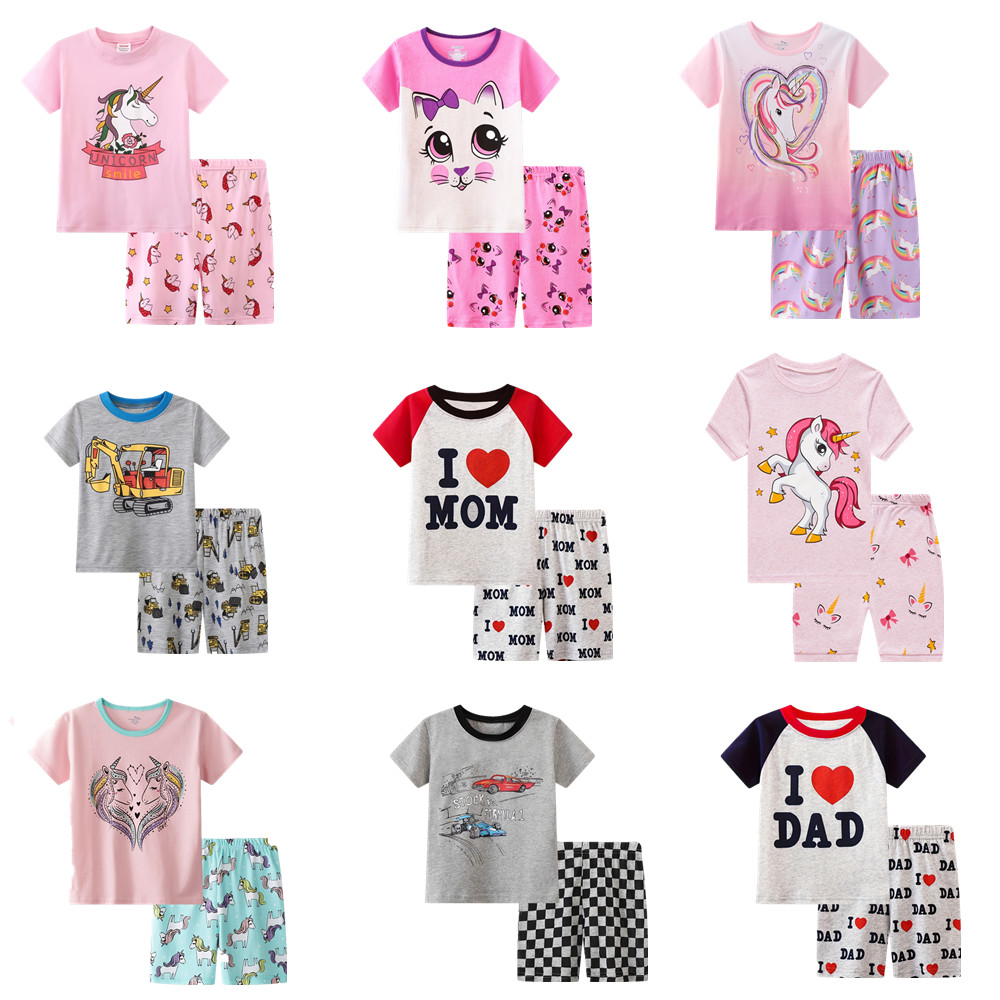 Summer Clothing Toddler - Baju tidur piyama anak perempuan 2pcs,