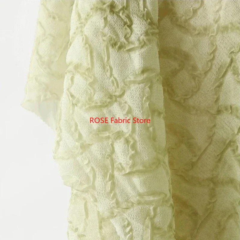 Soft Summer Yellow Clothing - Kain Sifon Lipit Ringan Lembut Hijau
