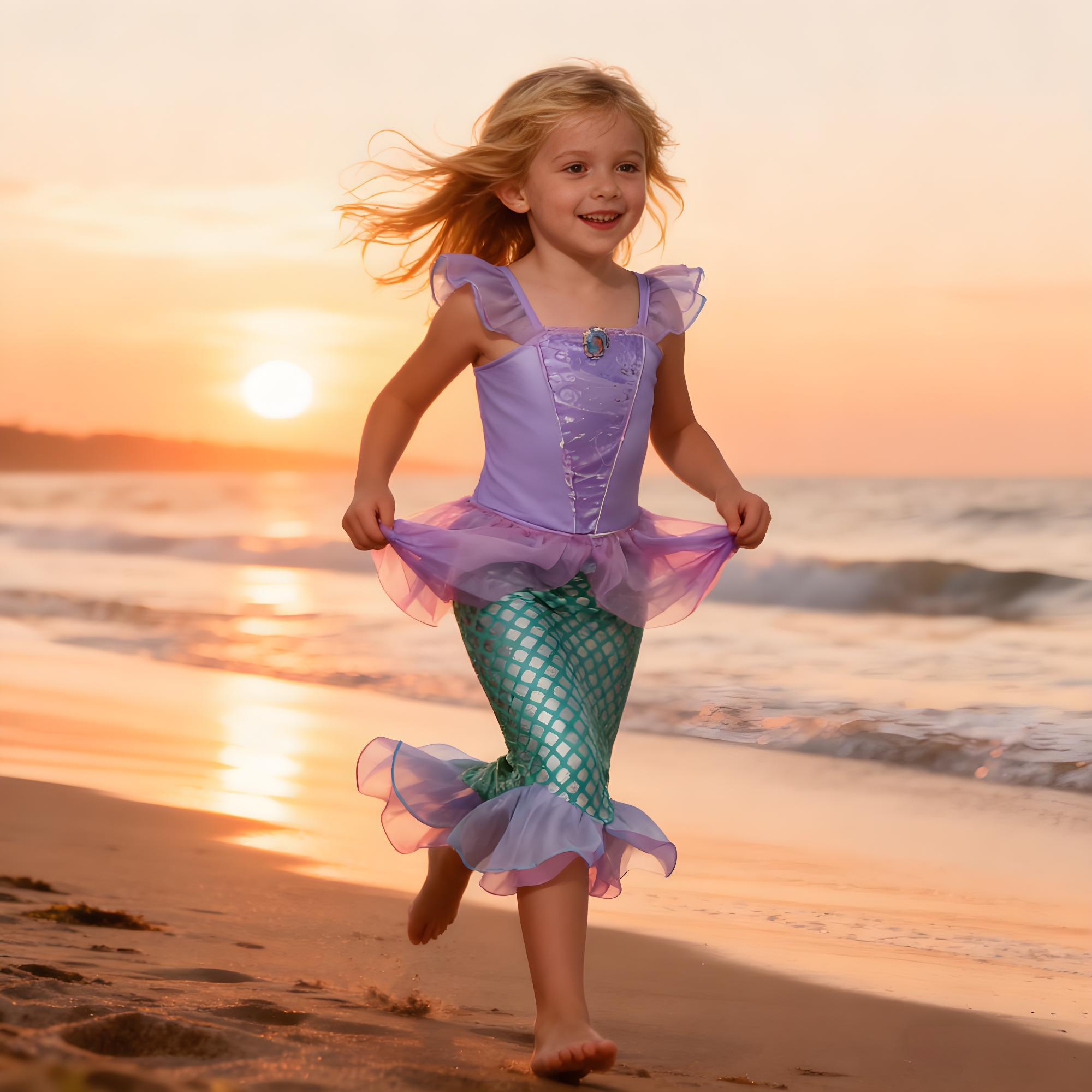 Summer Clothing For Kids Girls - Gaun Pesta Ulang Tahun Putri Duyung