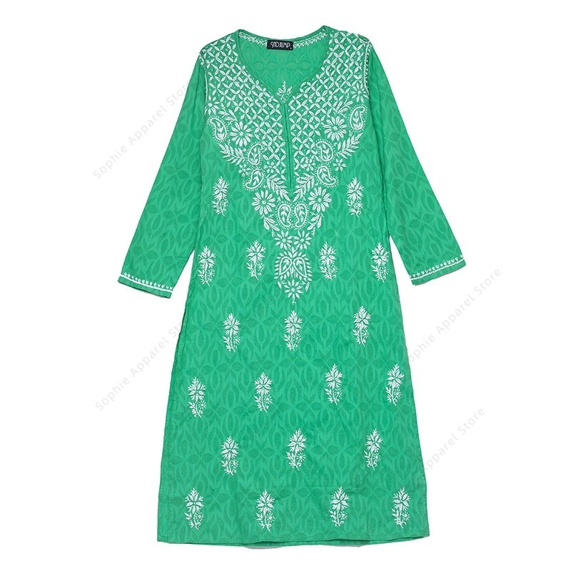 Summer Clothing Pakistan - Atasan Tunik Kurti India/Pakistan Bordir Wanita
