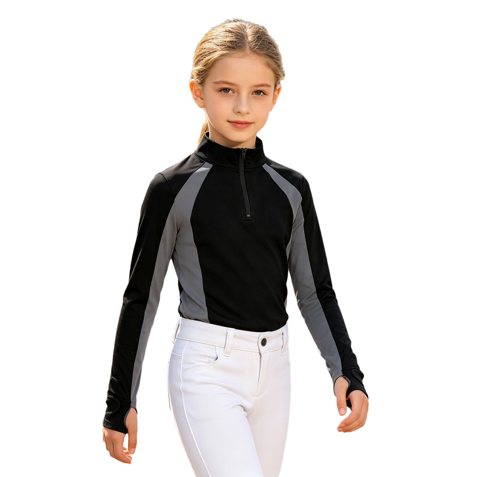 Summer Equestrian Clothing - Pakaian Berkuda Anak Perempuan Lengan Panjang