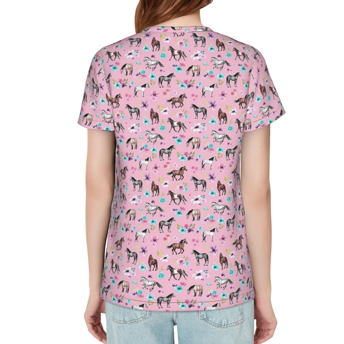 Kaus Dekorasi Kuda Seni Berkud - Summer Equestrian Clothing ulasan dan harga