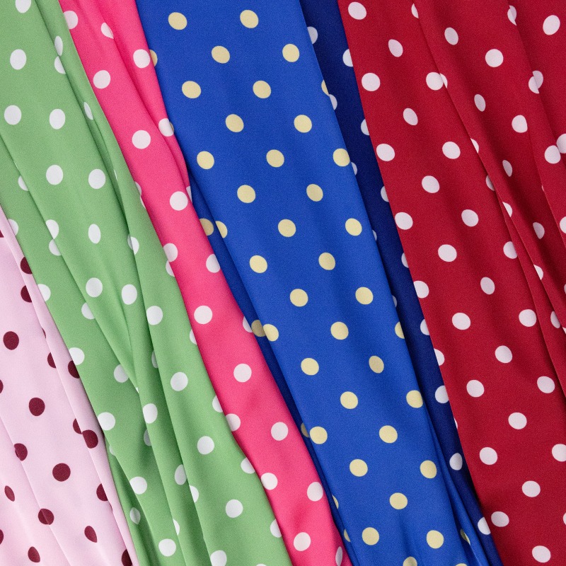 Kain Satin Chiffon Polkadot Wa - Soft Summer Yellow Clothing ulasan dan harga