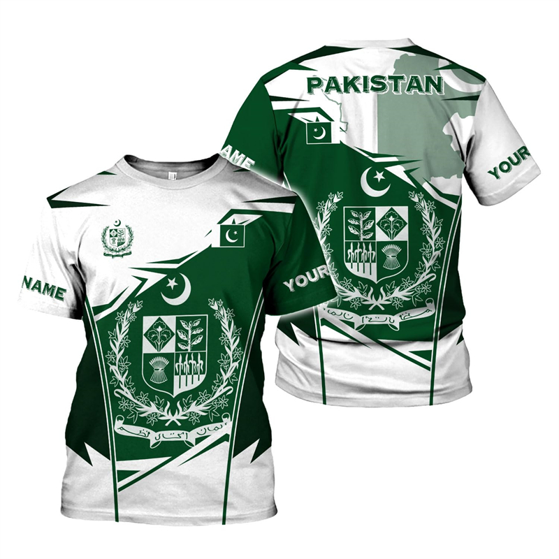Kaus pria Gambar Bendera Pakis - Summer Clothing Pakistan ulasan dan harga