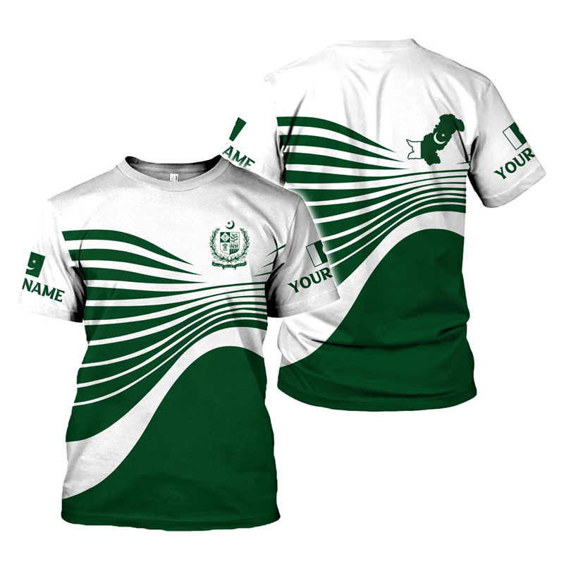 Kaus pria Gambar Bendera Pakis - Summer Clothing Pakistan ulasan dan harga