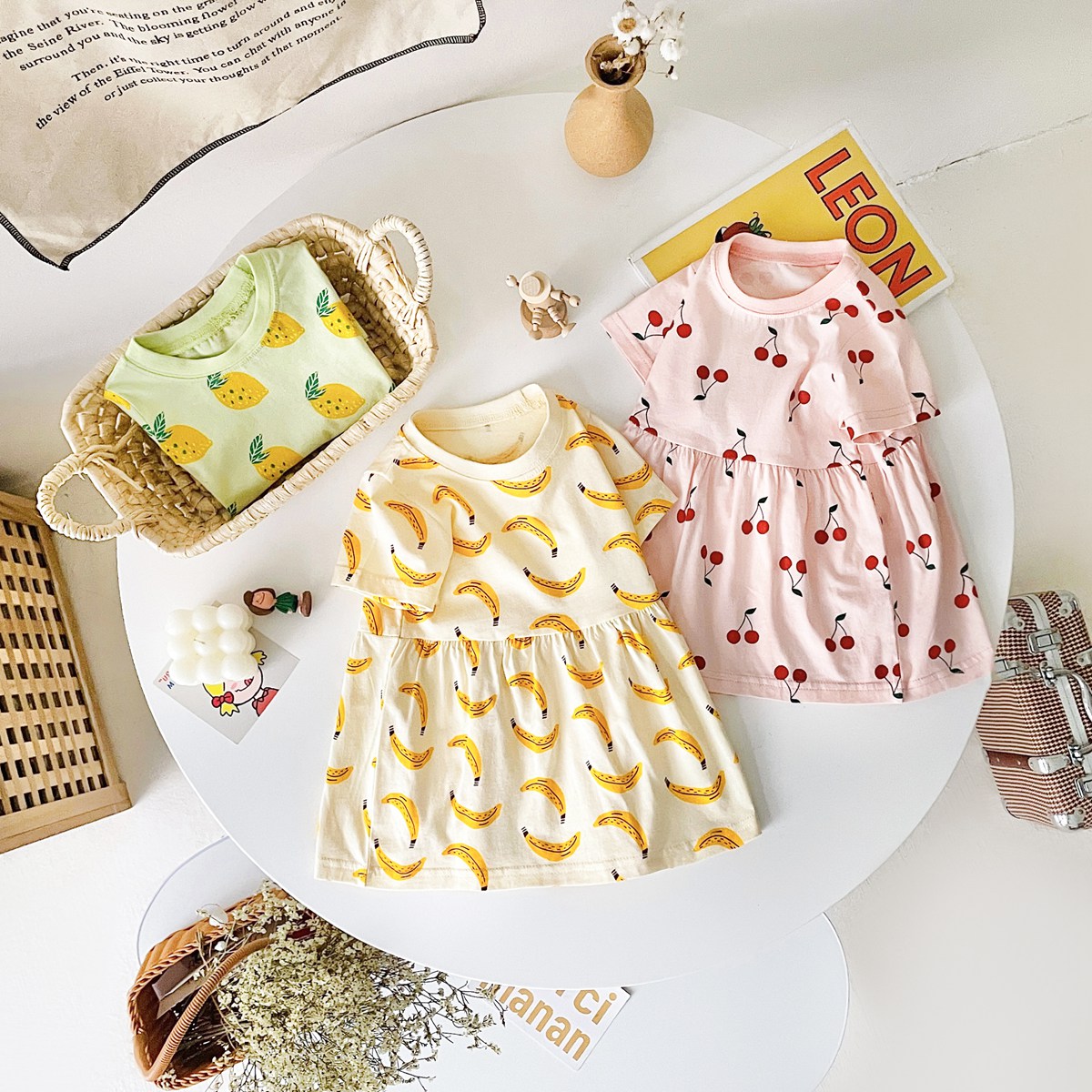 Gaun Lengan Pendek Anak Musim  - Summer Clothing For Kids Girls ulasan dan harga