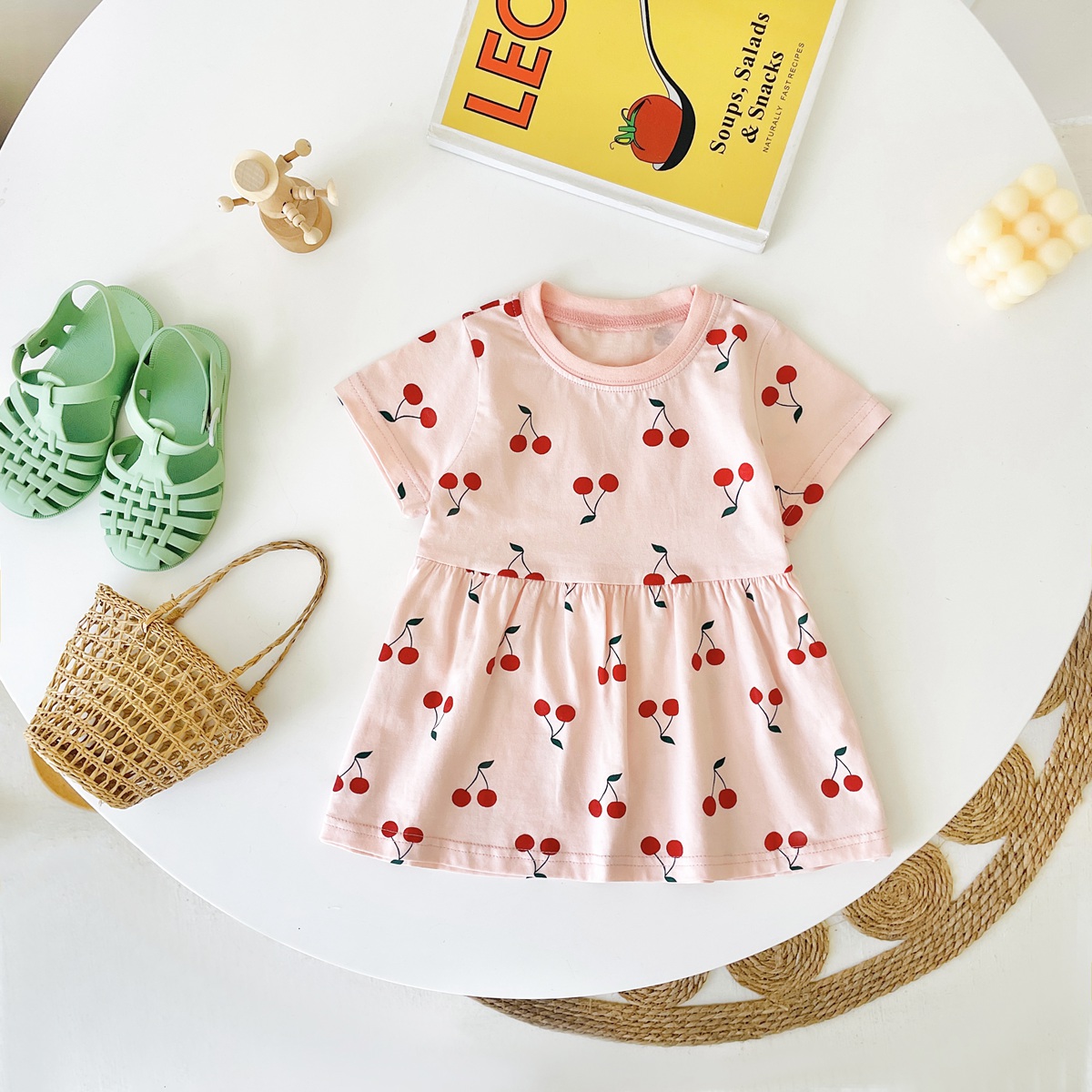 Gaun Lengan Pendek Anak Musim  - Summer Clothing For Kids Girls ulasan dan harga