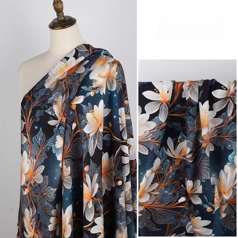 Kain Rayon Motif Bunga Cetak 3 - Soft Summer Yellow Clothing ulasan dan harga