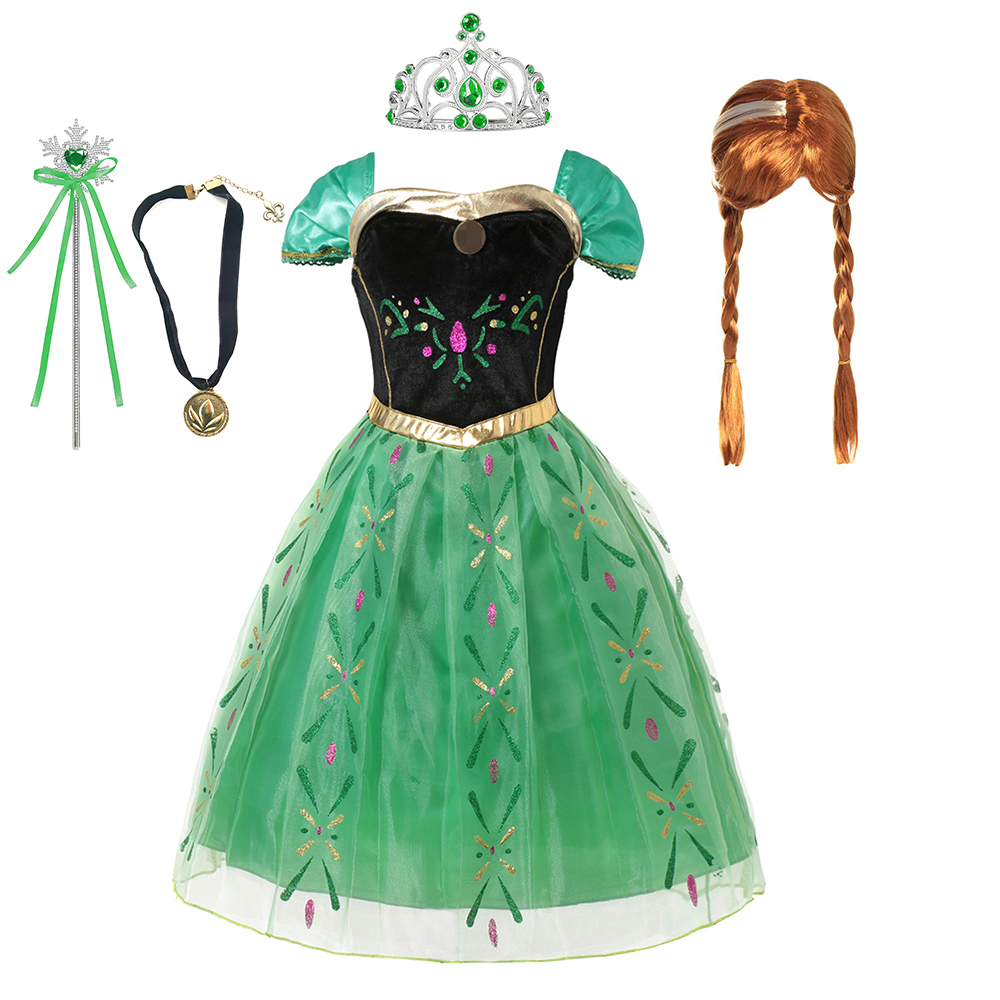 Kostum Anna untuk anak perempu - Summer Kids Clothing ulasan dan harga