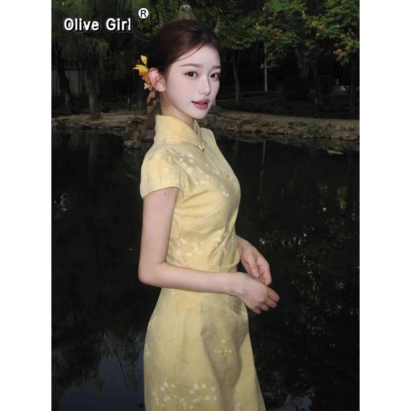 Gaun Cheongsam Qipao yang Diti - Summer Clothing Young Women ulasan dan harga