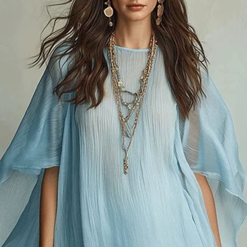Gaun Mini Solid A-Line Wanita  - Summer Vacation Clothing Women ulasan dan harga