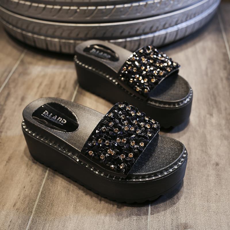 Sandal wanita hitam sandal Rhe - Flip Flop Jeweled ulasan dan harga