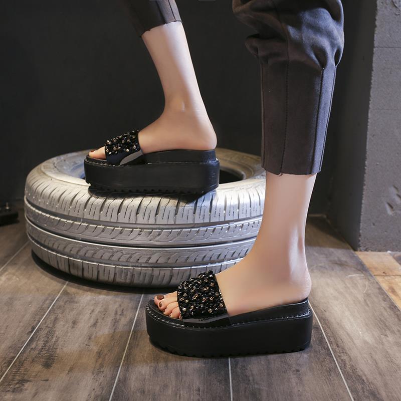 Sandal wanita hitam sandal Rhe - Flip Flop Jeweled ulasan dan harga