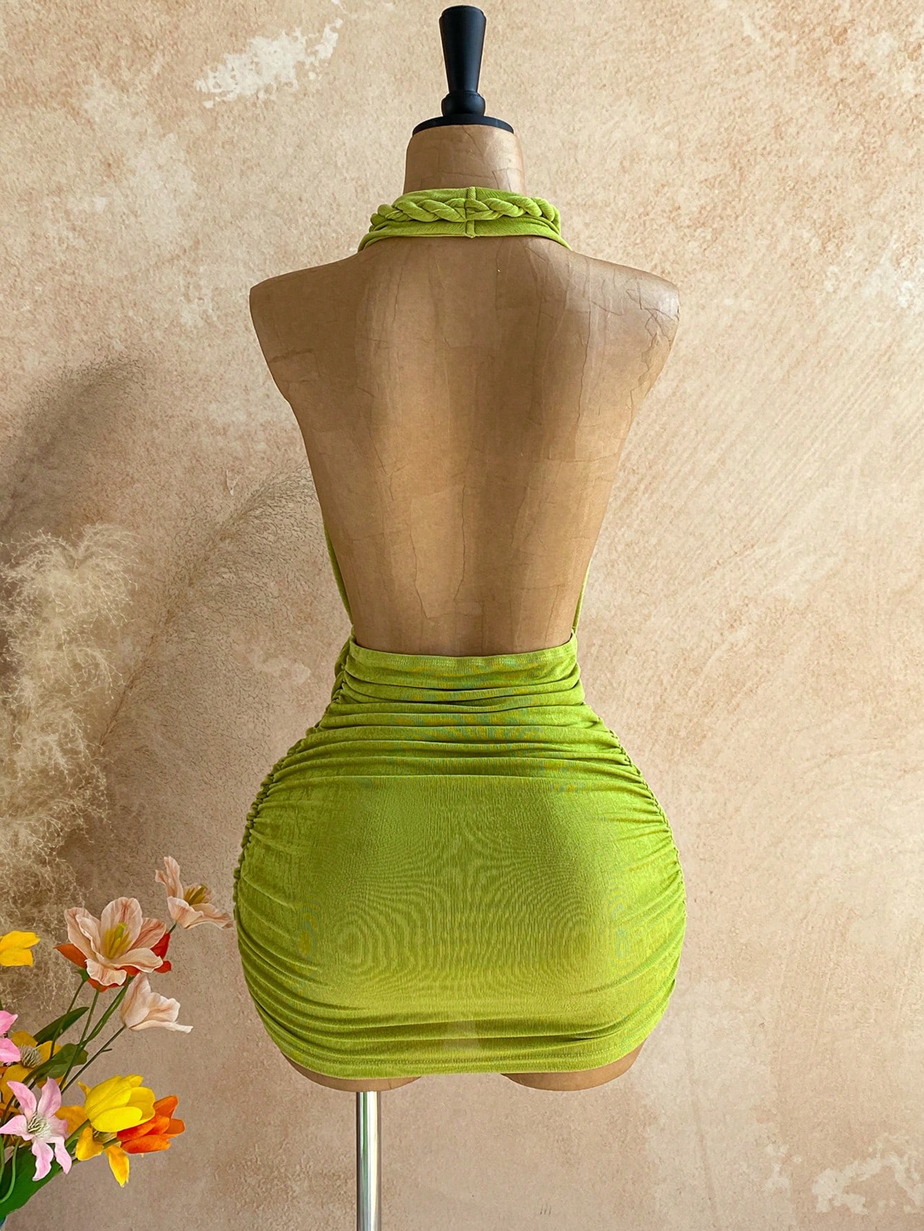 Gaun Mini Halter Tanpa Punggun - Summer Vacation Clothing Women ulasan dan harga