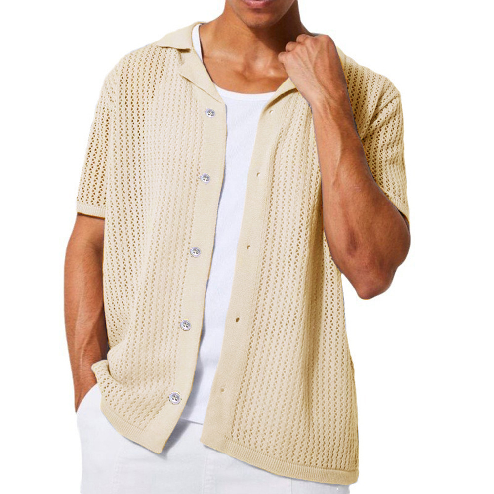 Kemeja Pria Warna Polos Kasual - Summer Clothing Men 2025 ulasan dan harga