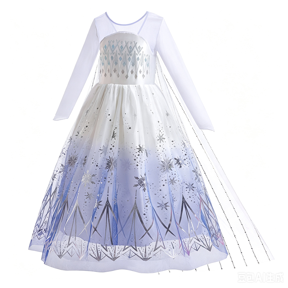 Gaun Elsa Putih Kostum Putri C - Summer Kids Clothing ulasan dan harga