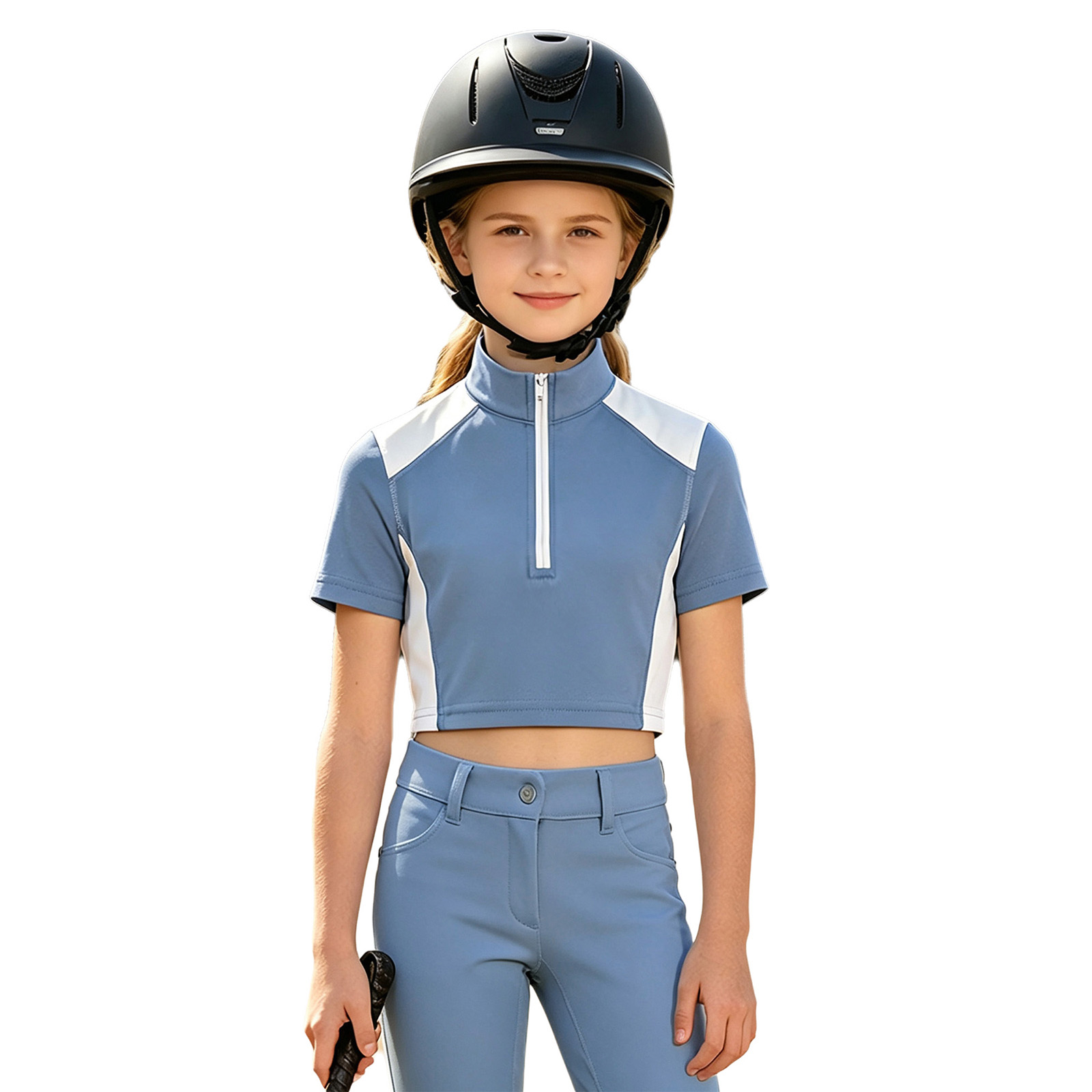 Kaos Berkuda Anak Perempuan, P - Summer Equestrian Clothing ulasan dan harga