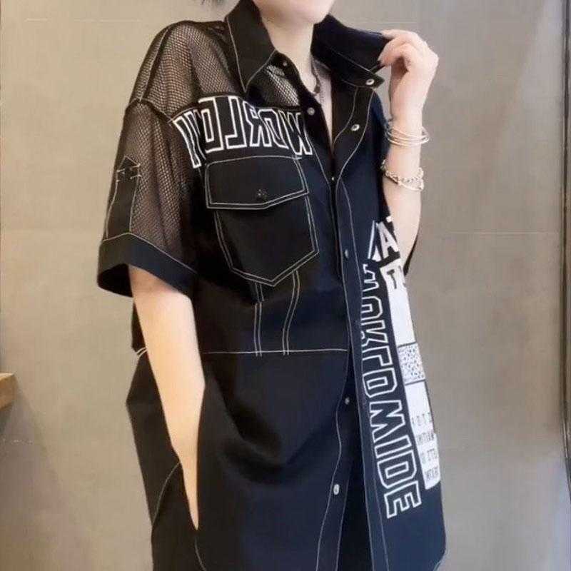 Blus Longgar Gambar Huruf Kasu - Summer Gauze Clothing ulasan dan harga