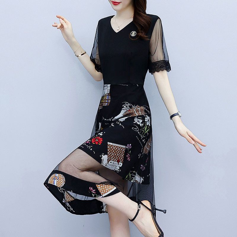 Gaun Motif Bunga Vintage Pakai - Summer Gauze Clothing ulasan dan harga