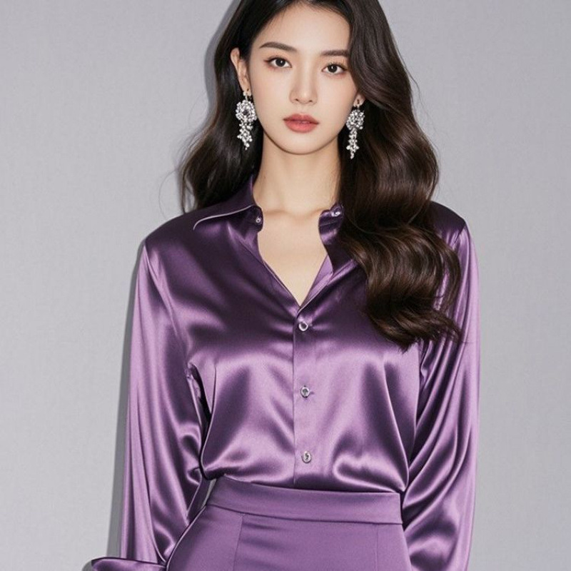 Kemeja Satin Wanita Musim Pana - Summer Clothing Men 2025 ulasan dan harga