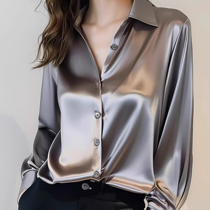 Kemeja Satin Wanita Musim Pana - Summer Clothing Men 2025 ulasan dan harga