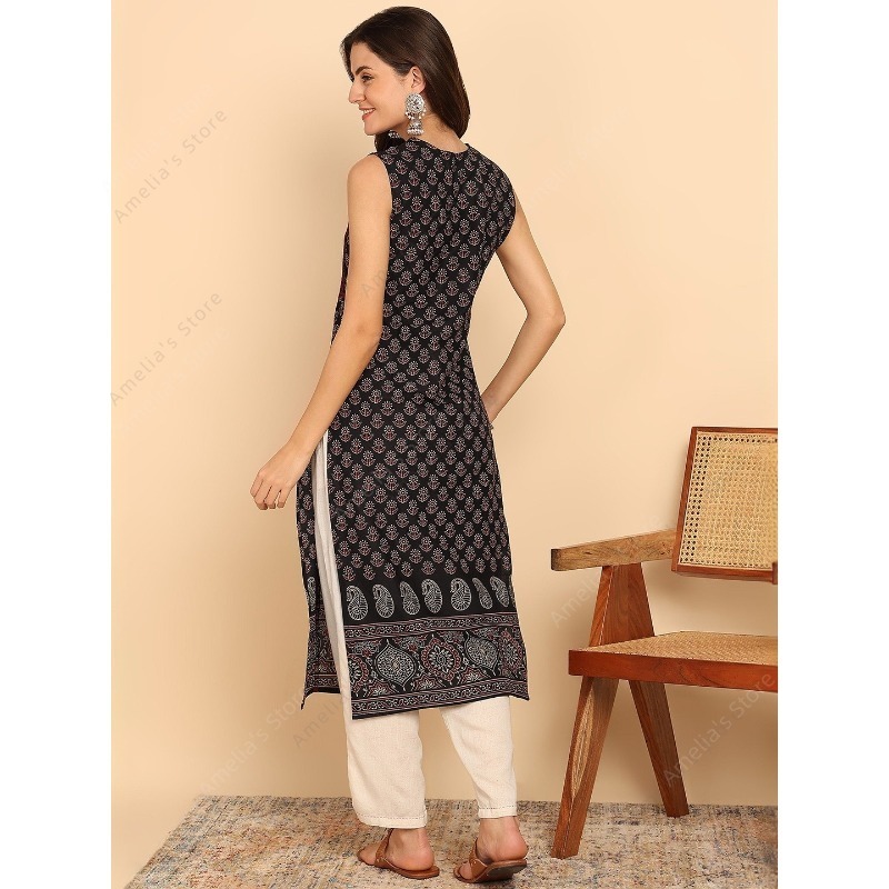 Atasan tunik kurta katun hitam - Summer Clothing Pakistan ulasan dan harga