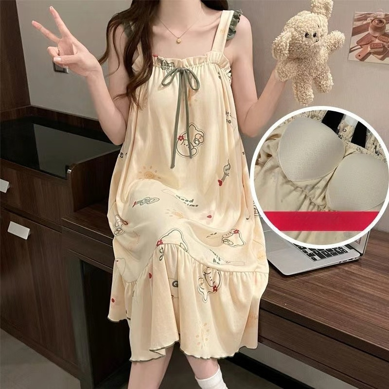 Gaun Tidur Putri Manis Lucu Un - Summer Clothing Young Women ulasan dan harga