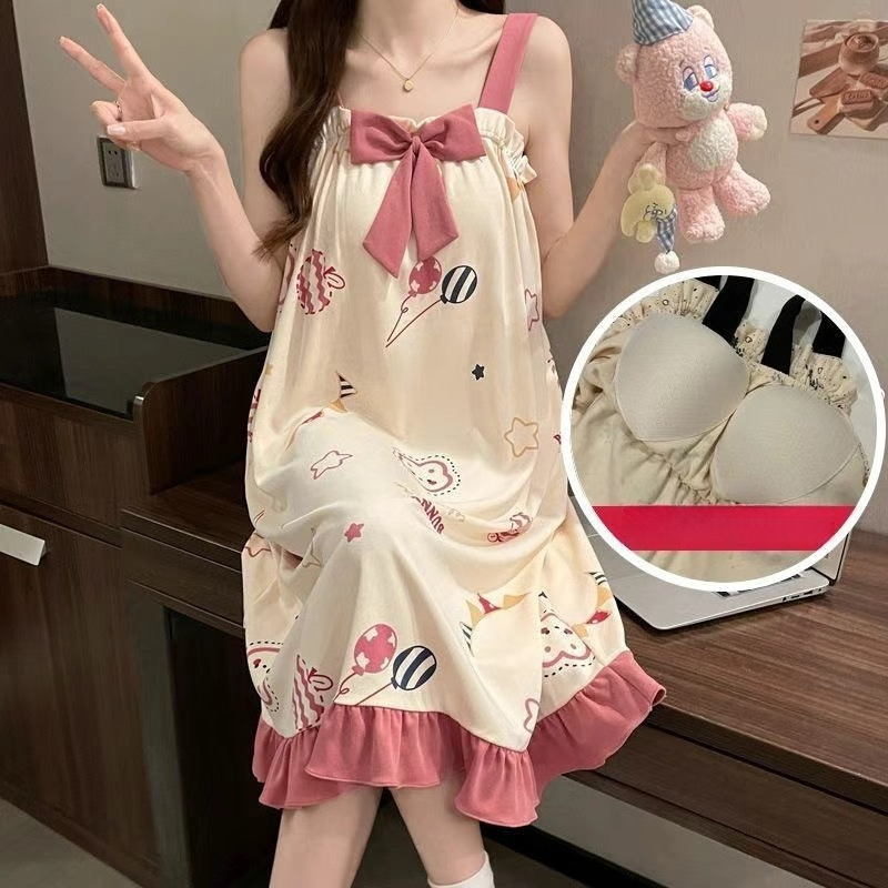 Gaun Tidur Putri Manis Lucu Un - Summer Clothing Young Women ulasan dan harga