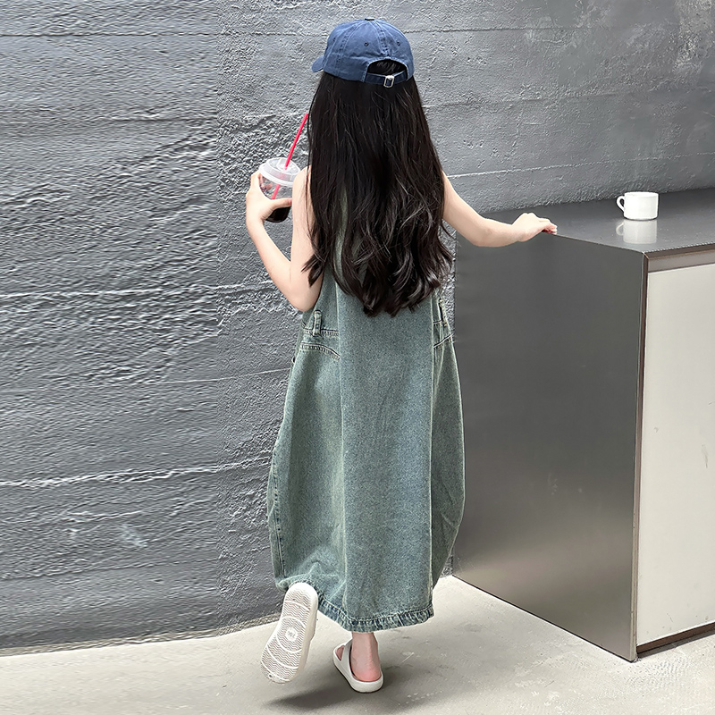 Gaun Denim Tanpa Lengan Kualit - Summer Kids Clothing ulasan dan harga