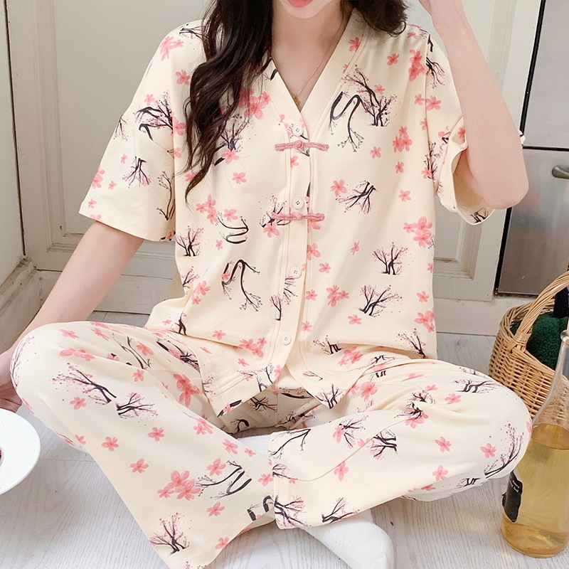 Set piyama Kimono wanita, paka - Summer Clothing Young Women ulasan dan harga