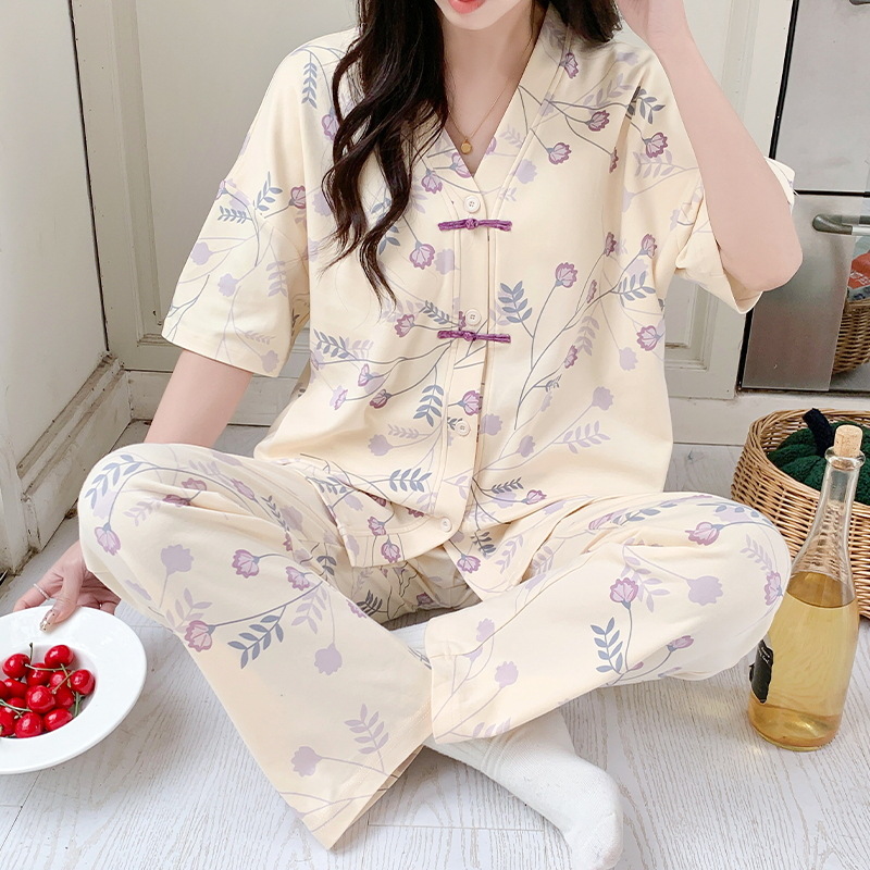 Set piyama Kimono wanita, paka - Summer Clothing Young Women ulasan dan harga