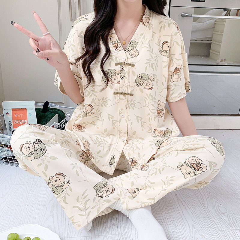 Set piyama Kimono wanita, paka - Summer Clothing Young Women ulasan dan harga