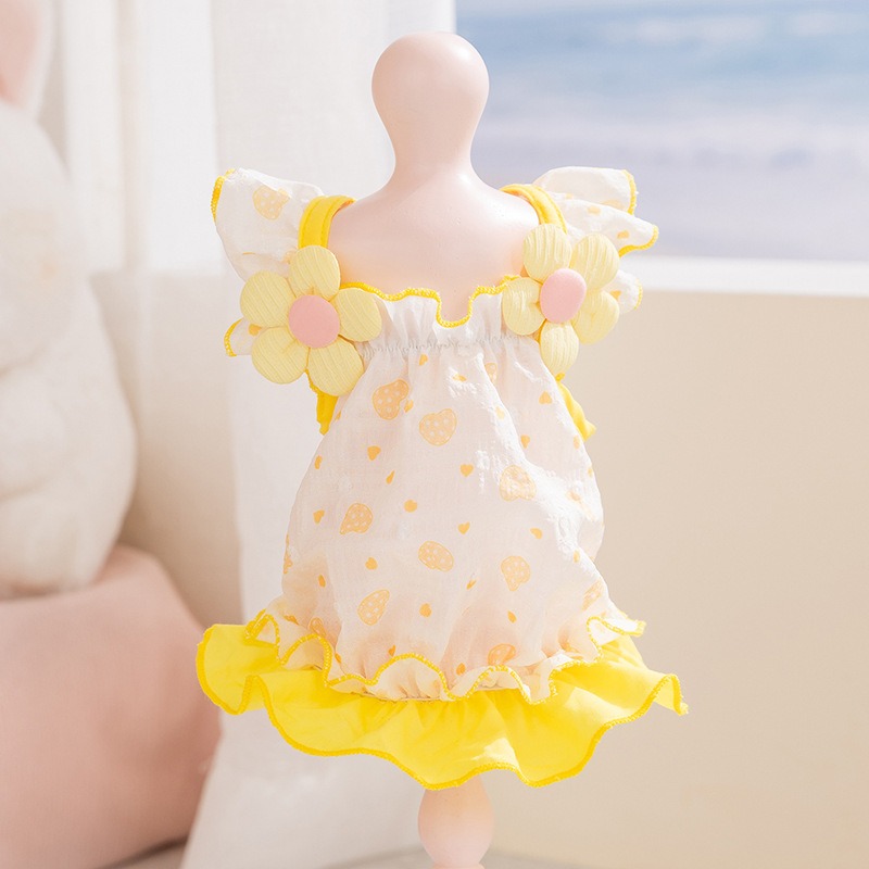 Pakaian Anjing Warna Kuning, G - Soft Summer Yellow Clothing ulasan dan harga