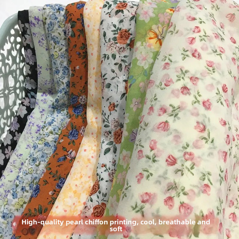 Kain Chiffon Motif Bunga Per M - Soft Summer Yellow Clothing ulasan dan harga