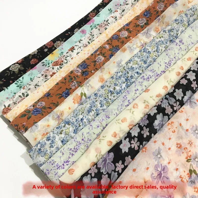 Kain Chiffon Motif Bunga Per M - Soft Summer Yellow Clothing ulasan dan harga
