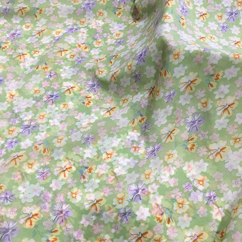 Kain Chiffon Motif Bunga Per M - Soft Summer Yellow Clothing ulasan dan harga