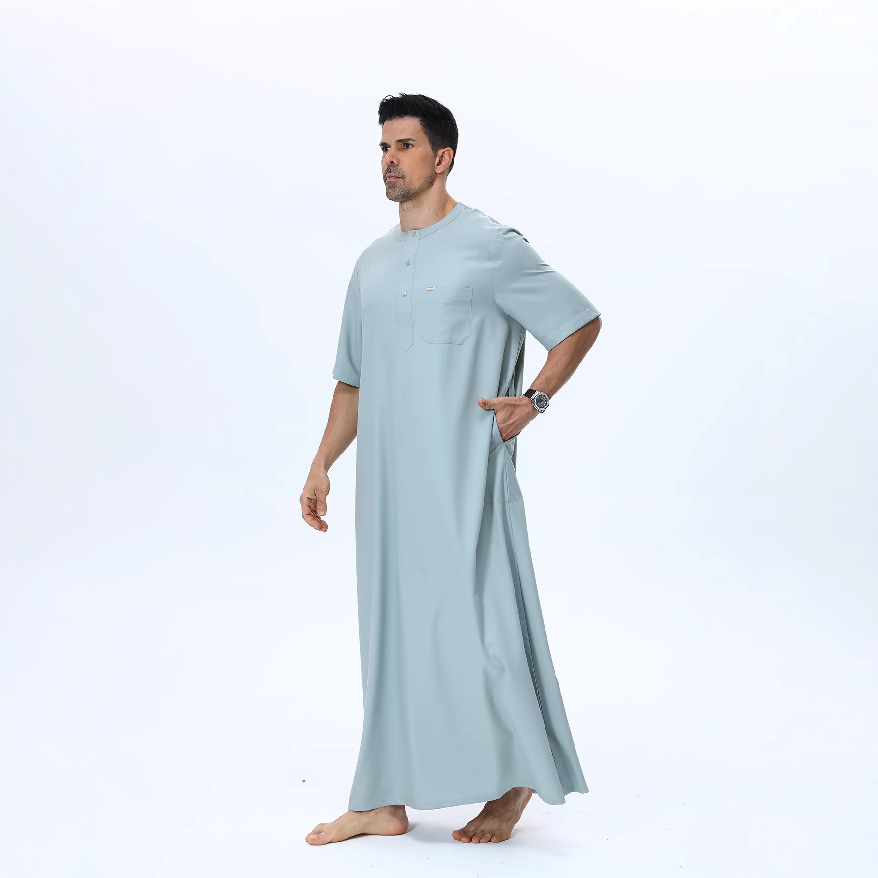 Pria Muslim Abaya Kaftan Pakis - Summer Clothing Pakistan ulasan dan harga