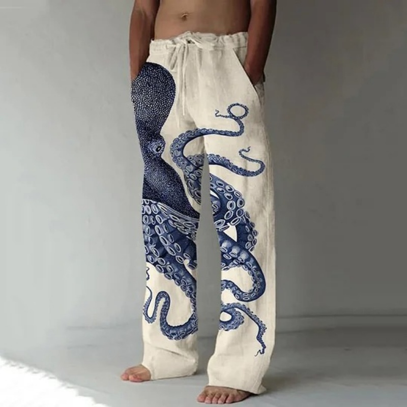 Celana Kasual Cetak Grafis Gur - Summer Clothing Men 2025 ulasan dan harga